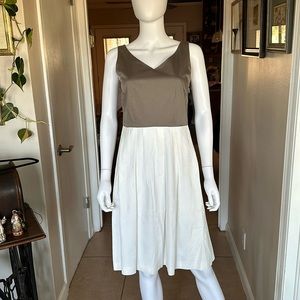 🌺Piazza Sempione Summer Dress in Cream and Brown Size 40